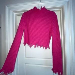 Pink Cropped Sweater